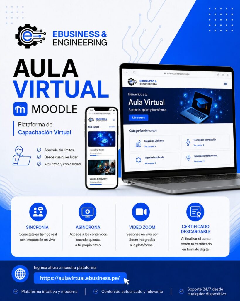 Aula virtual de capacitación online en Negocios Digitales